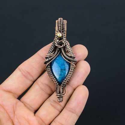 Neon Blue Apatite Gemstone Pendant