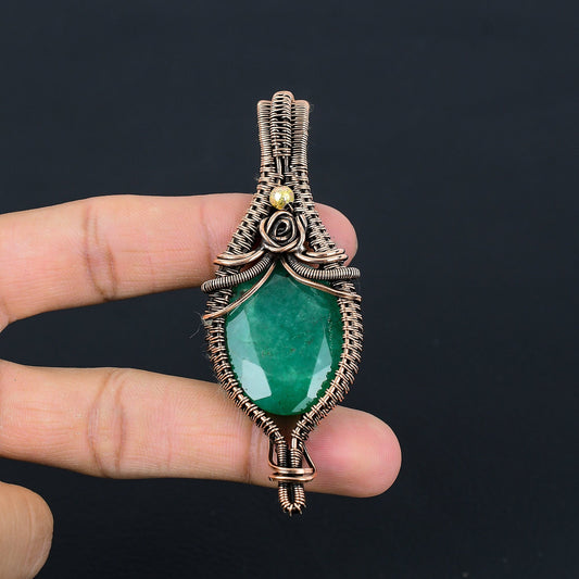 Green Emerald Gemstone Pendant