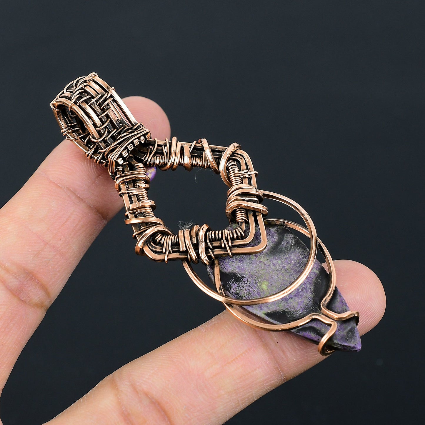 Purple Purpurite Gemstone Pendant