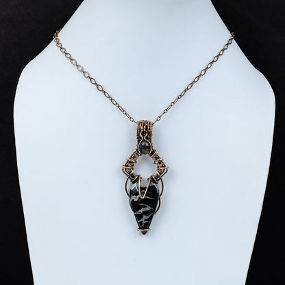 Copper Mud Crack Gemstone Pendant