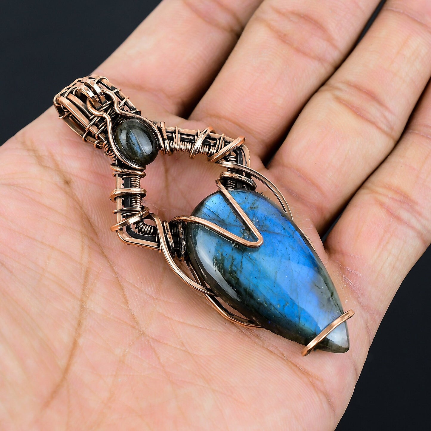 Blue Labradorite Gemstone Pendant