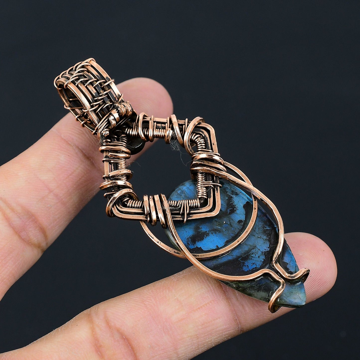 Blue Labradorite Gemstone Pendant