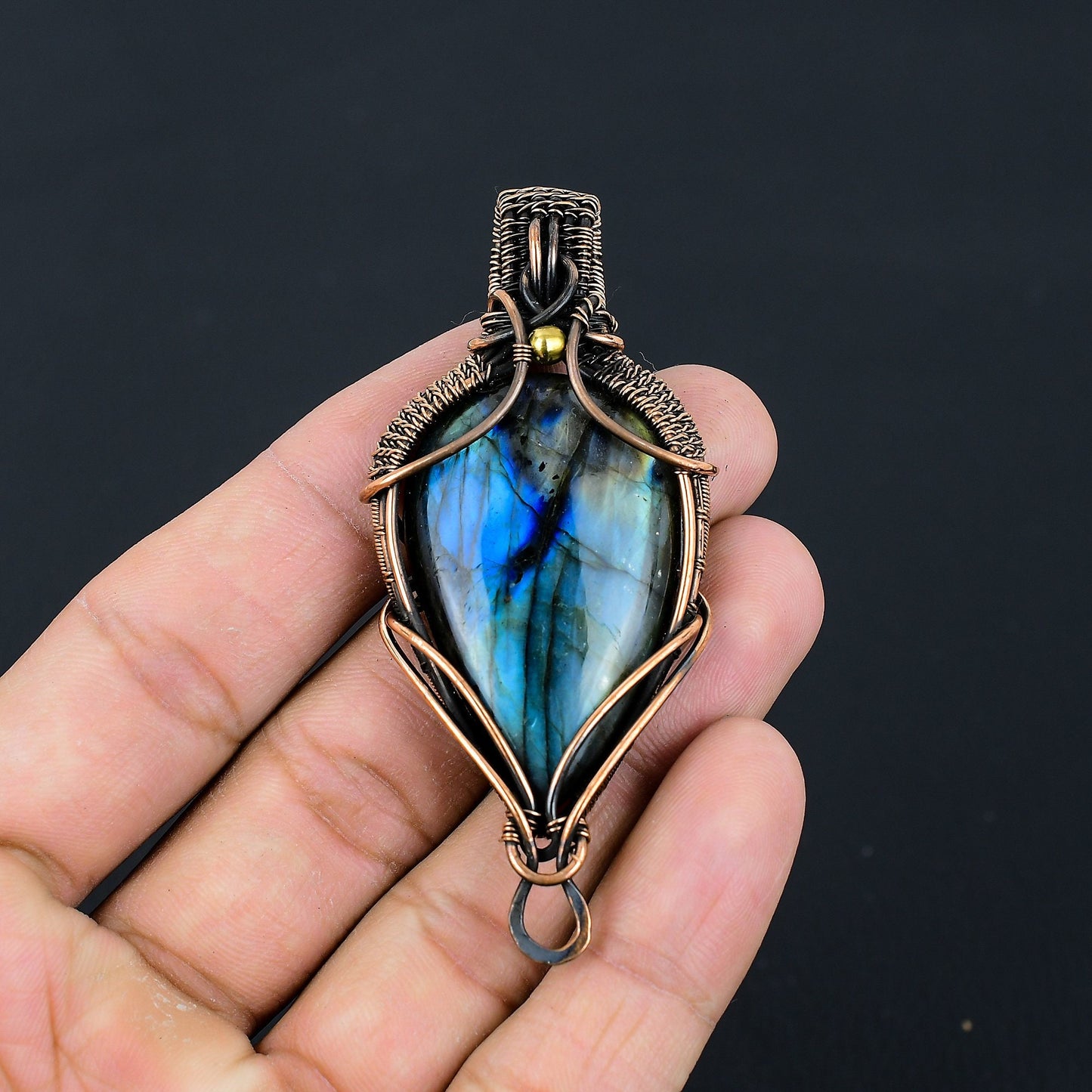 Blue Labradorite Gemstone Pendant