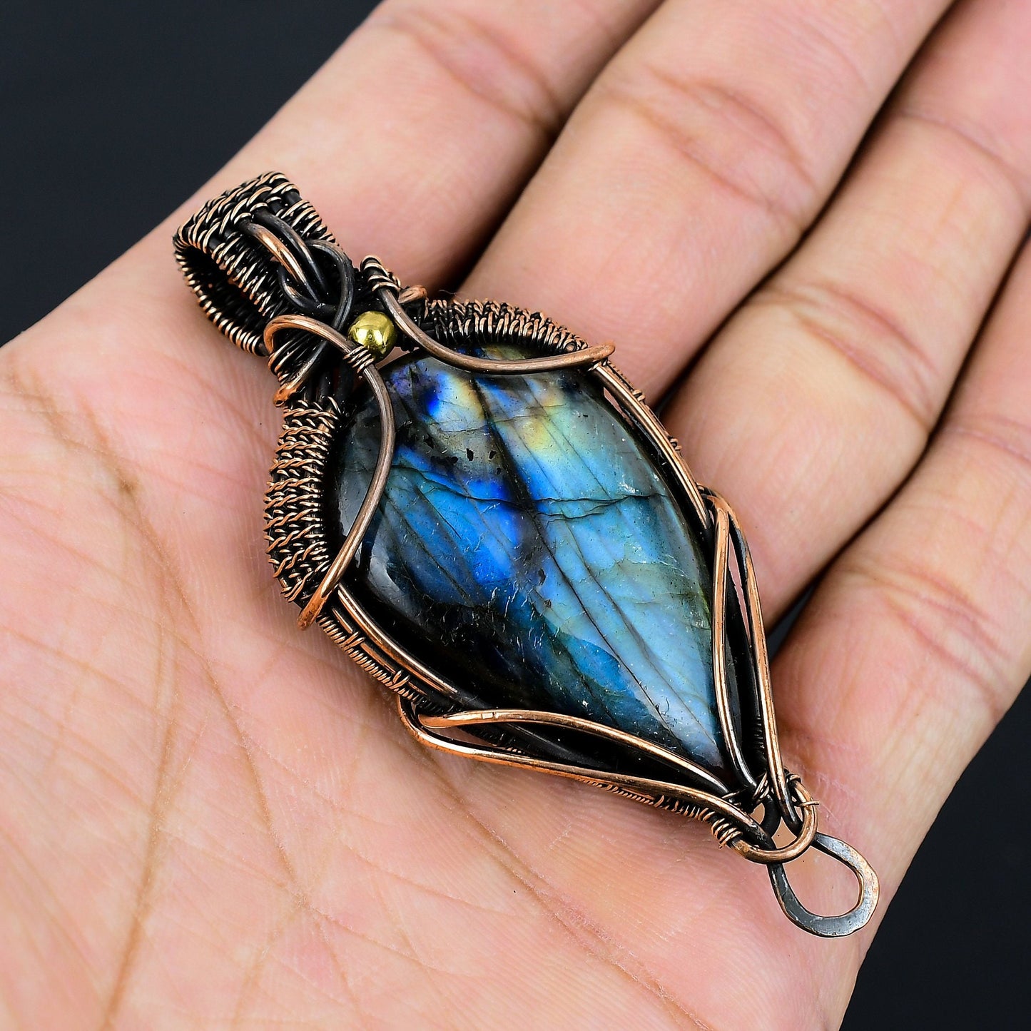 Blue Labradorite Gemstone Pendant