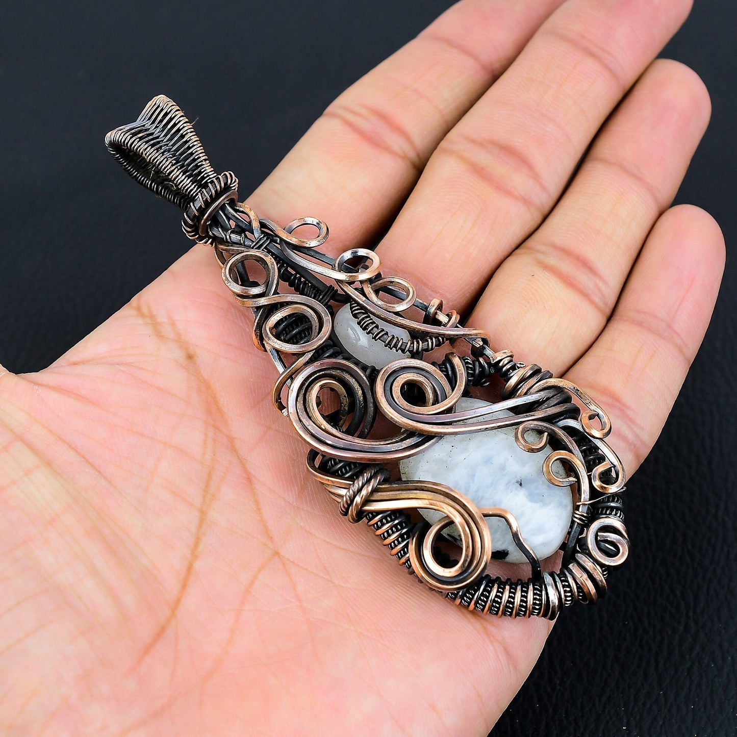 Rainbow Moonstone Gemstone Pendant