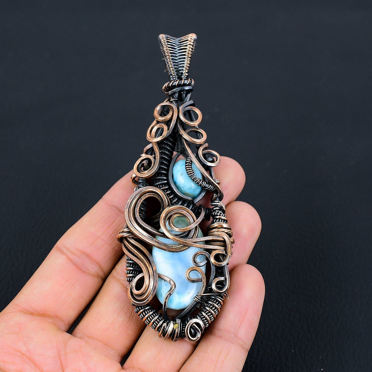 Blue Larimar Gemstone Pendant