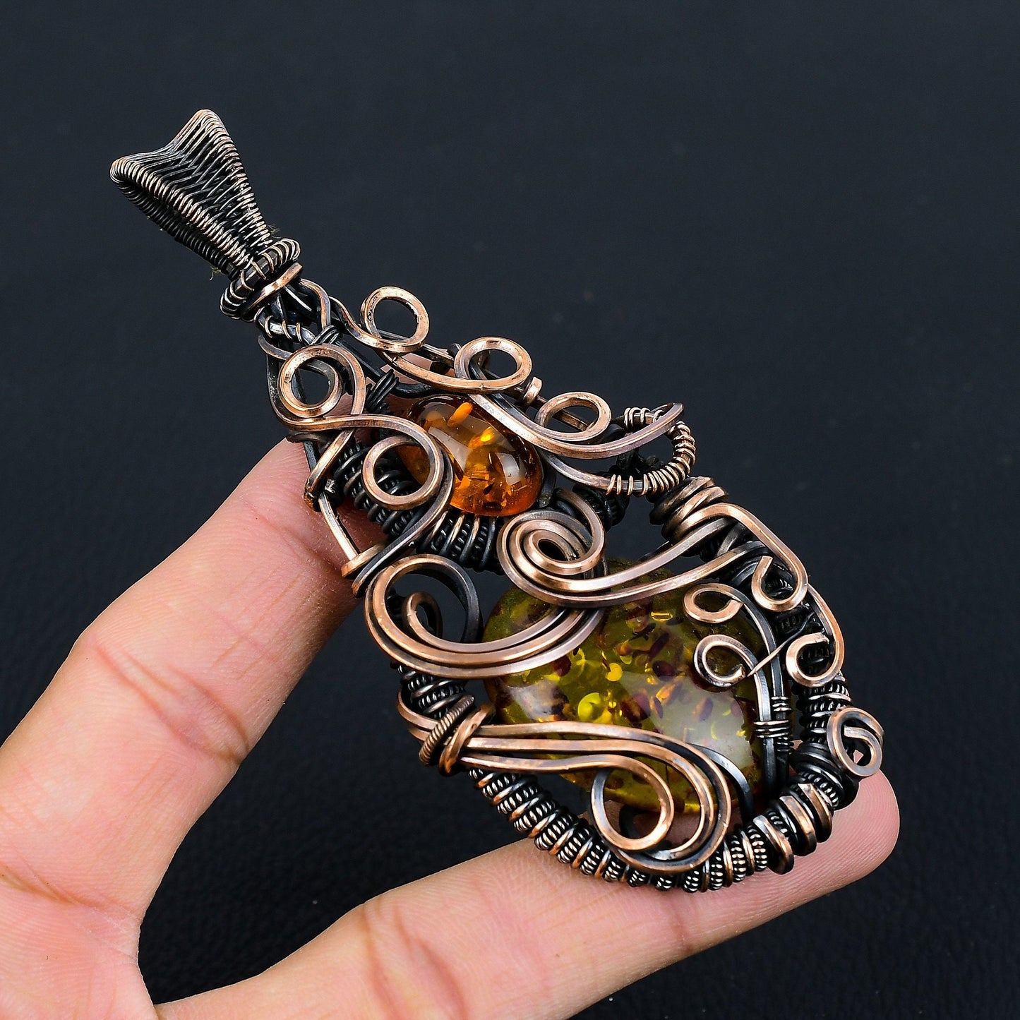 Honey Amber Gemstone Pendant