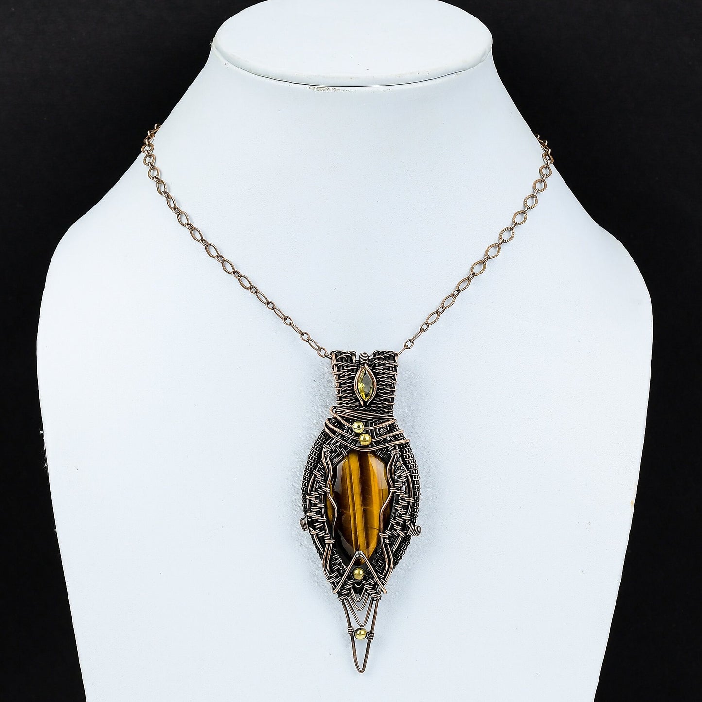 Golden Brown Tiger Eye Gemstone Pendant