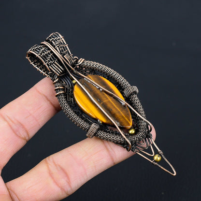 Golden Brown Tiger Eye Gemstone Pendant