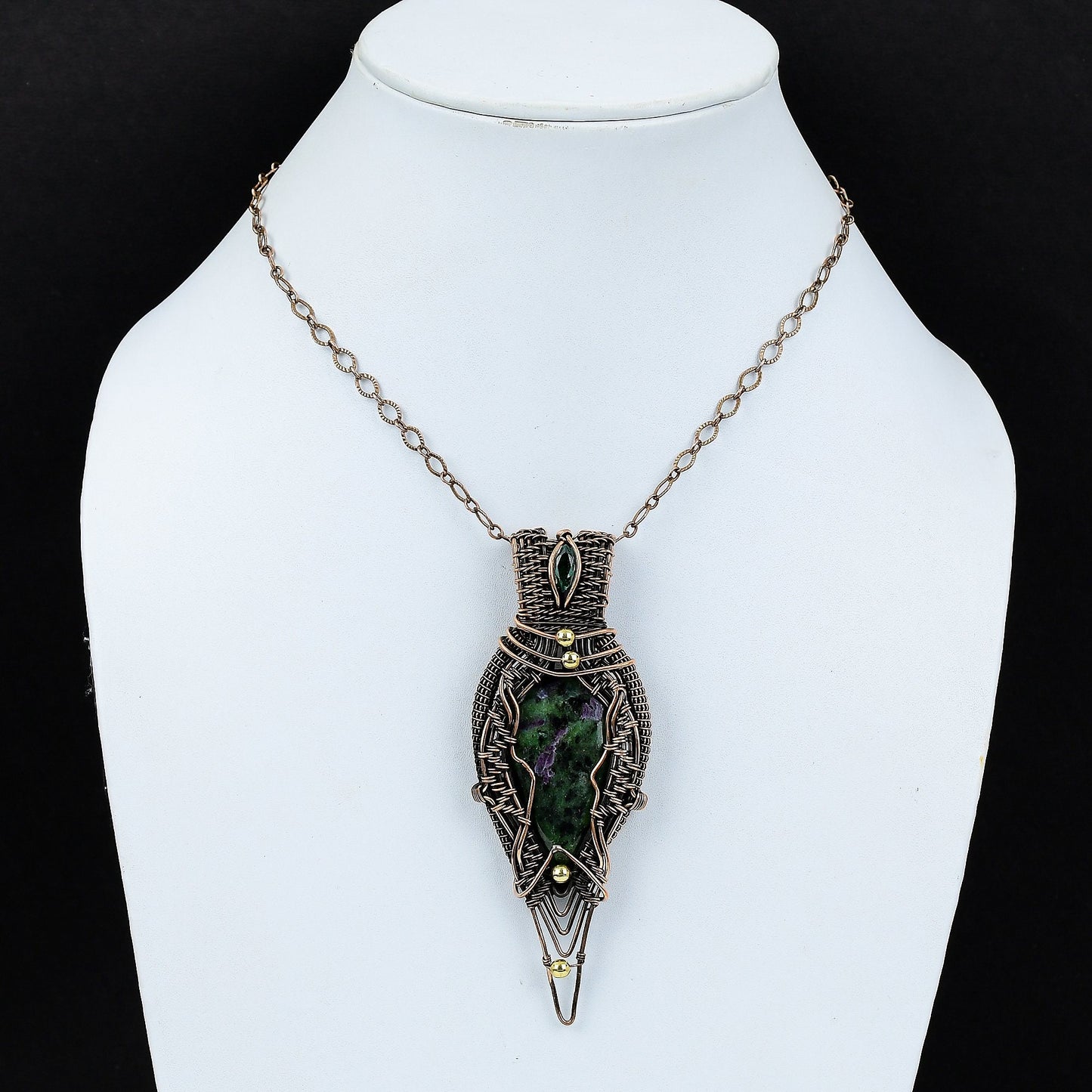 Green Ruby Zoisite Gemstone Pendant