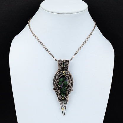Green Ruby Zoisite Gemstone Pendant