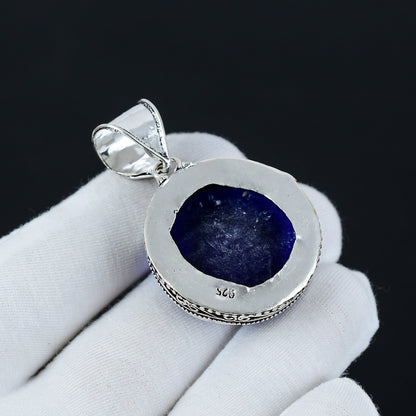 Blue Evil Eye Gemstone Pendant
