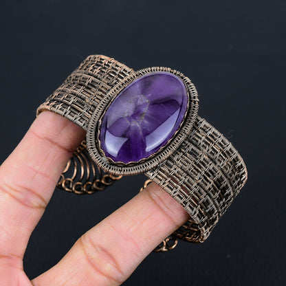 Purple Amethyst Gemstone Bangle