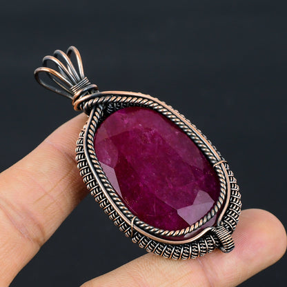Red Ruby Gemstone Pendant