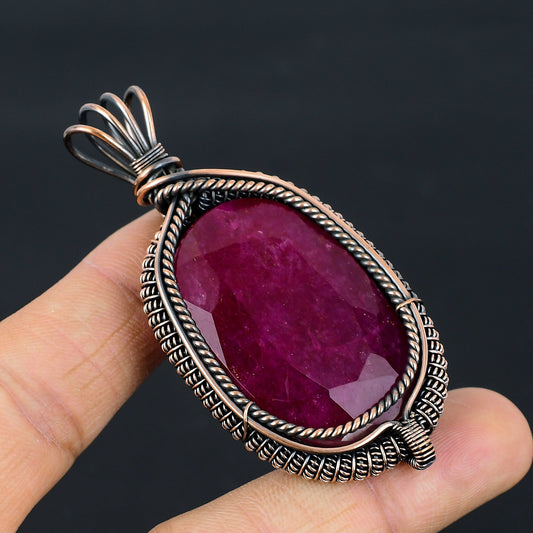 Red Ruby Gemstone Pendant