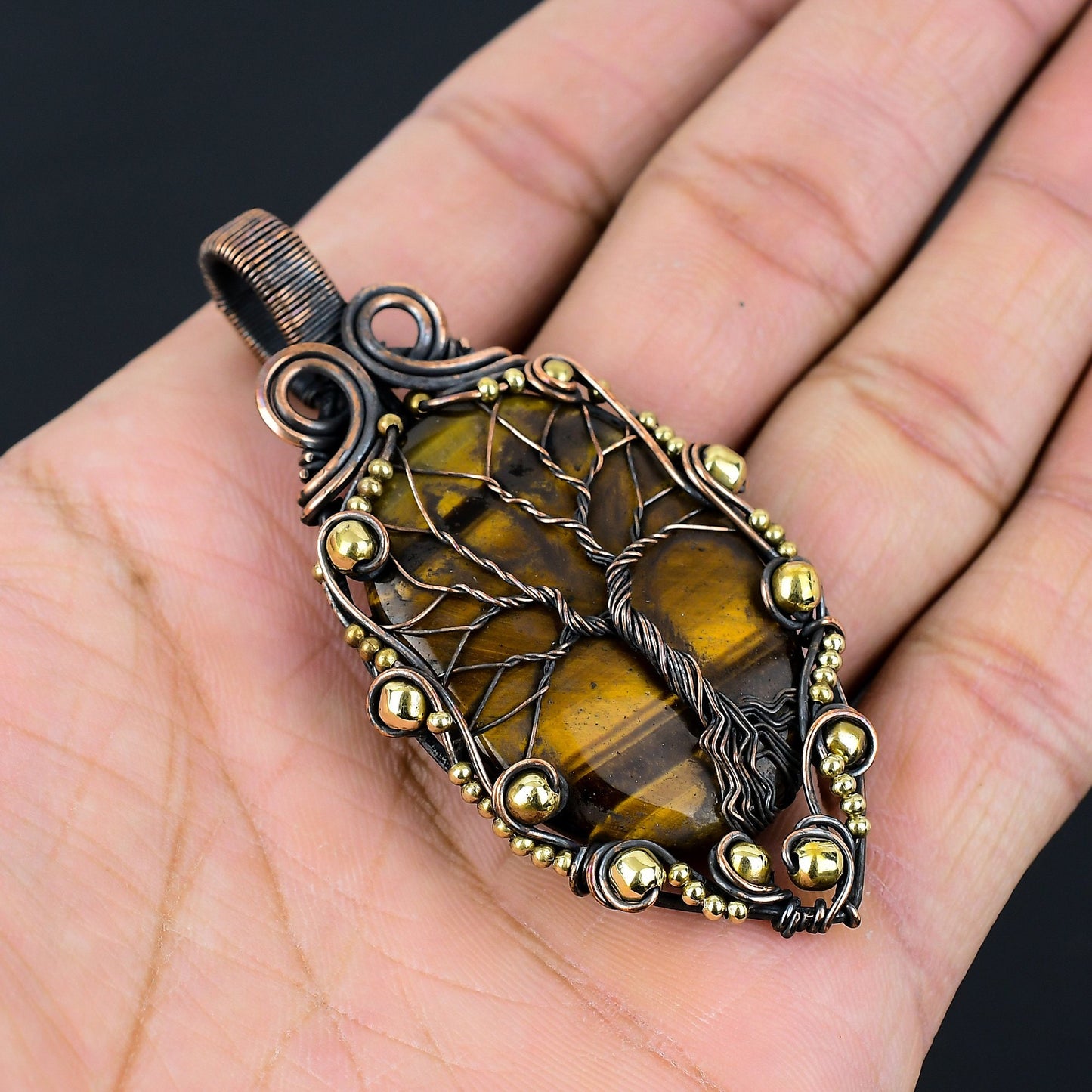 Golden Tiger Eye Gemstone Pendant