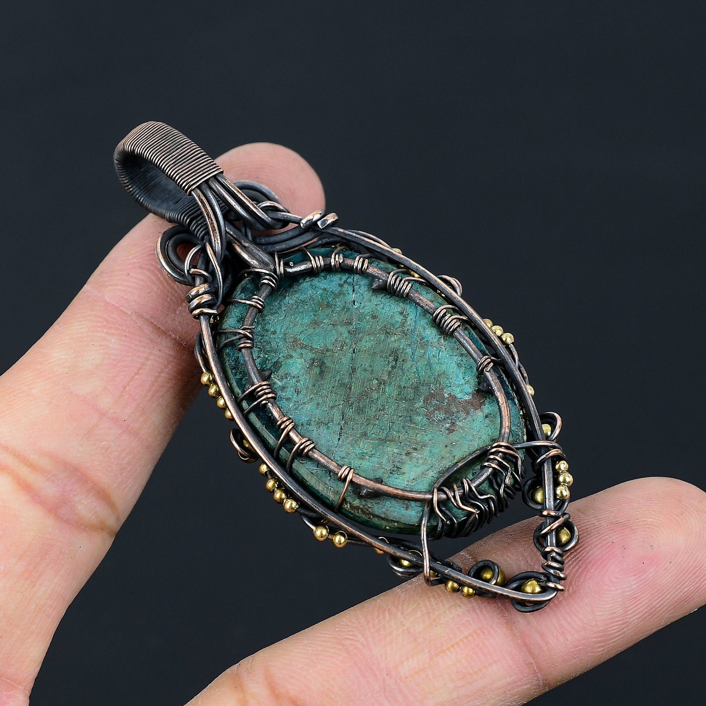 Turquoise Gemstone Tree of Life Pendant