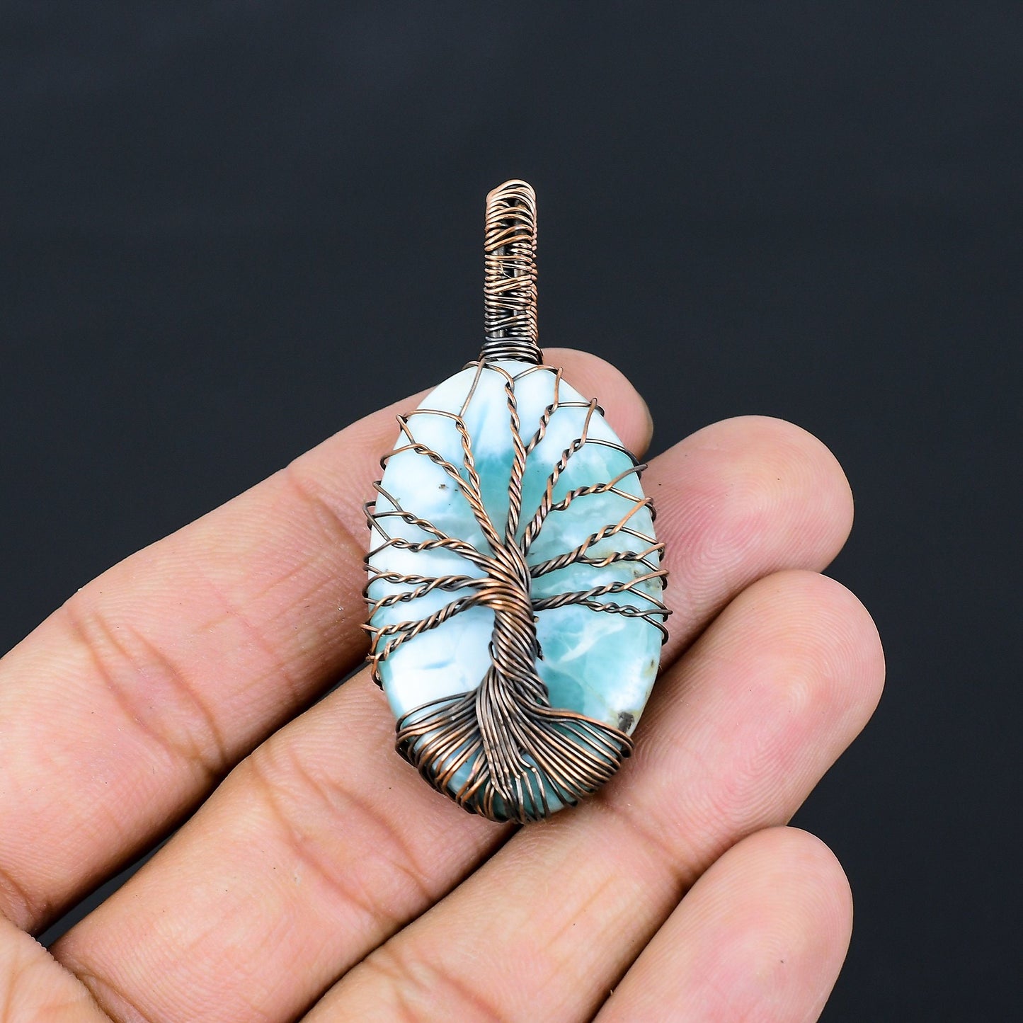 Blue Larimar Gemstone Pendant