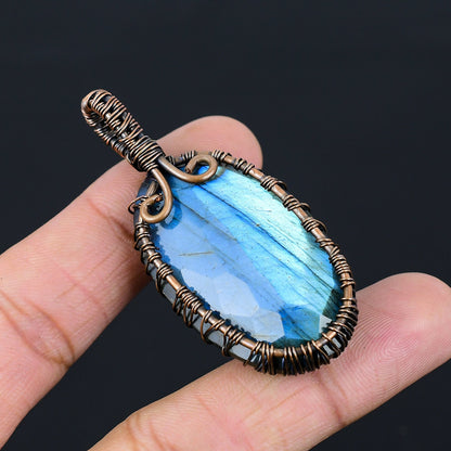 Blue Labradorite Gemstone Pendant