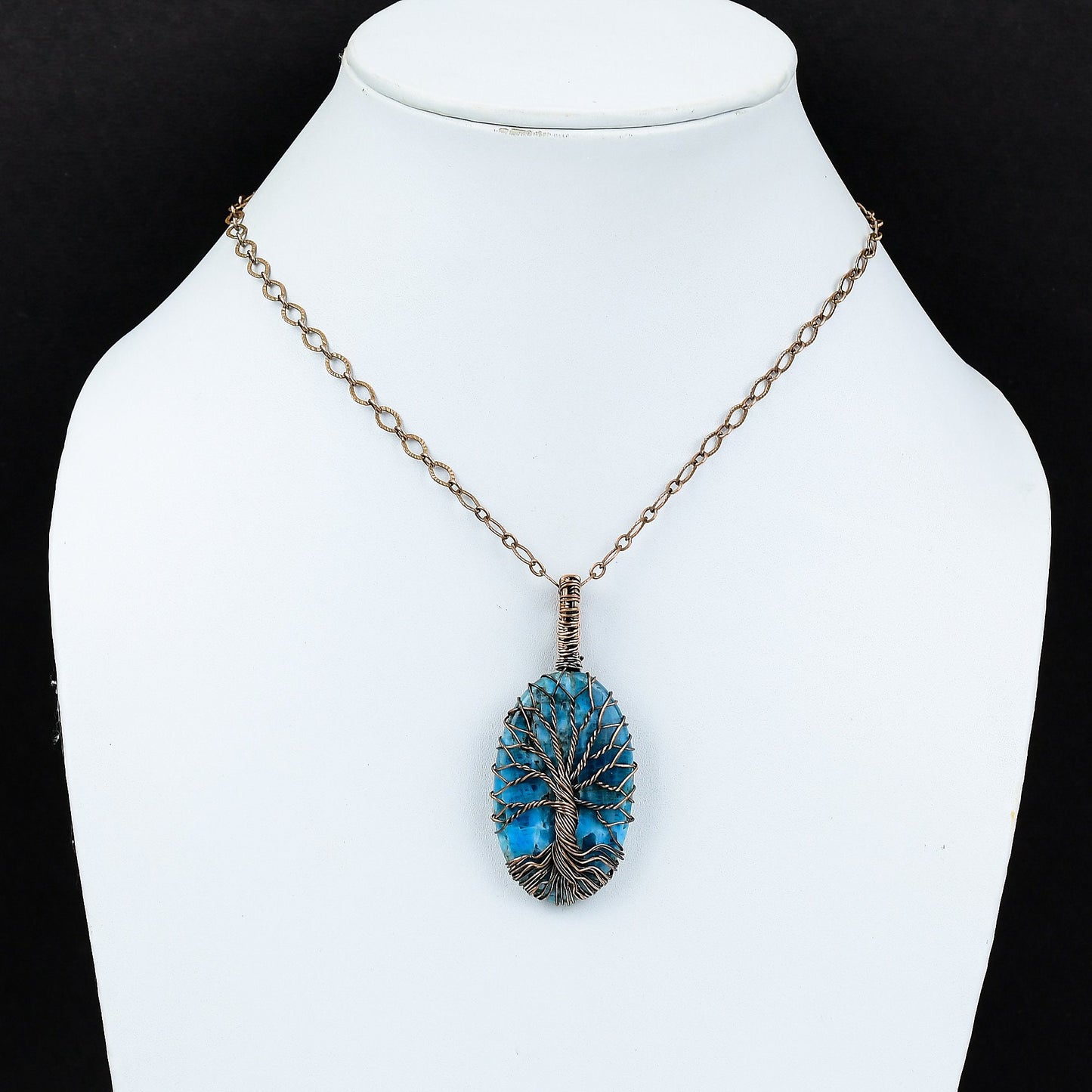Neon Blue Apatite Gemstone Pendant