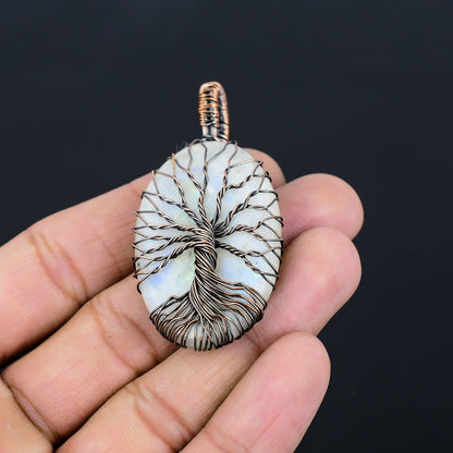 White Moonstone Gemstone Pendant