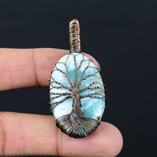 Blue Larimar Gemstone Pendant