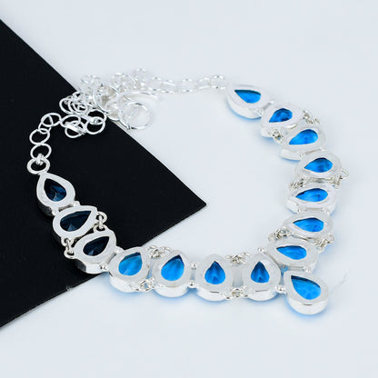 Blue Topaz Gemstone Necklace