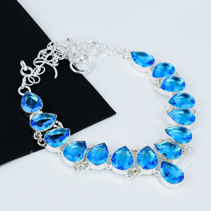 Blue Topaz Gemstone Necklace