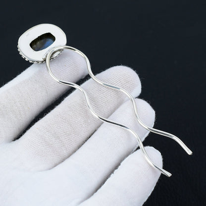 Blue Labradorite Gemstone Hair Pin