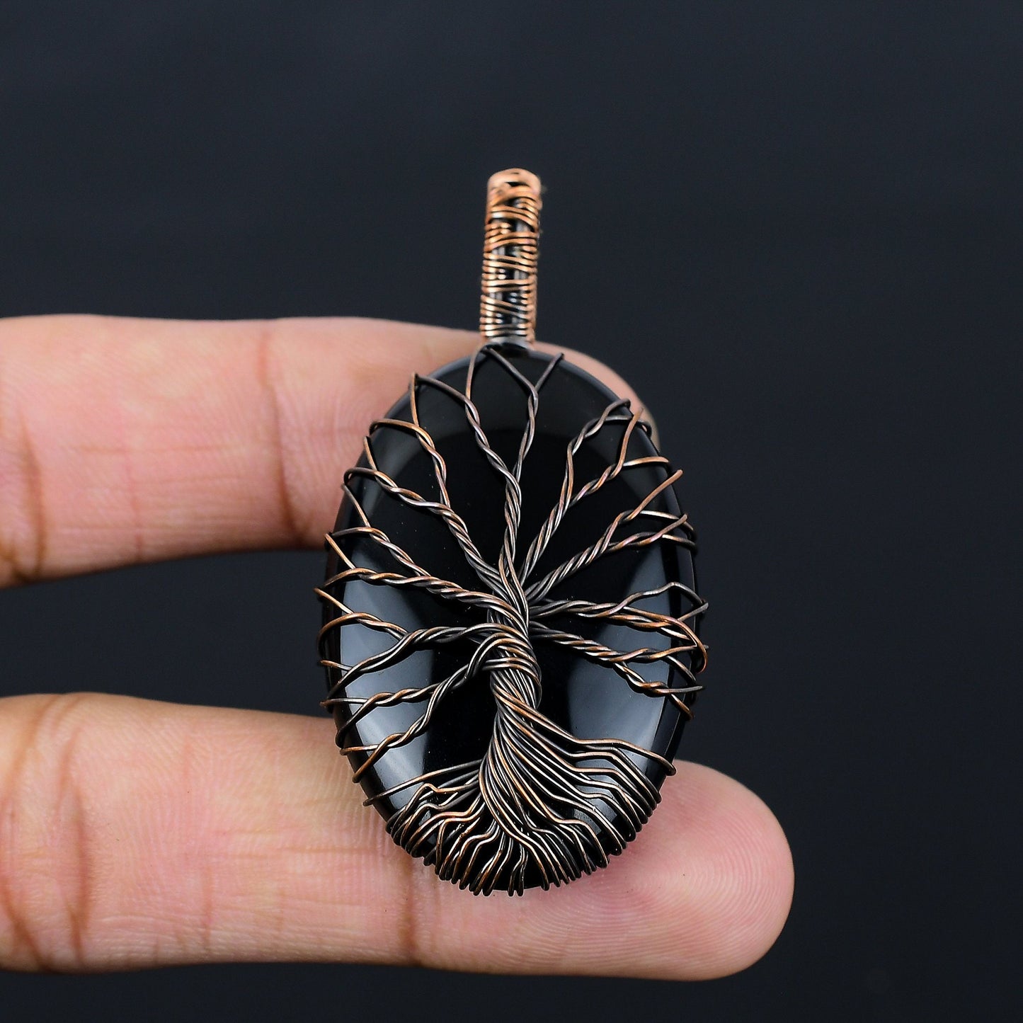 Black Onyx Gemstone Pendant