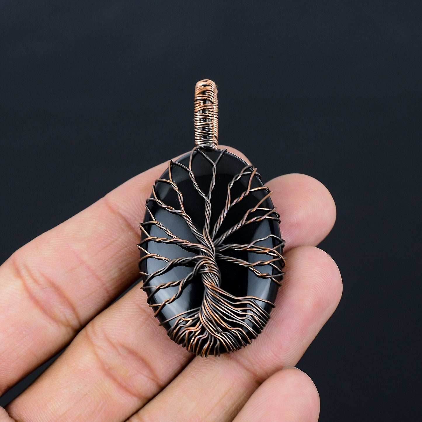 Black Onyx Gemstone Pendant