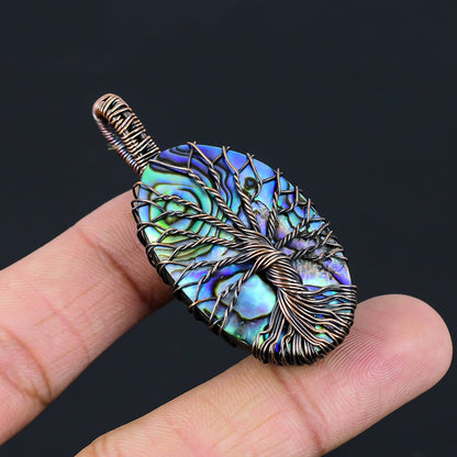 Blue Abalone Gemstone Pendant