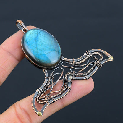 Blue Labradorite Gemstone Pendant