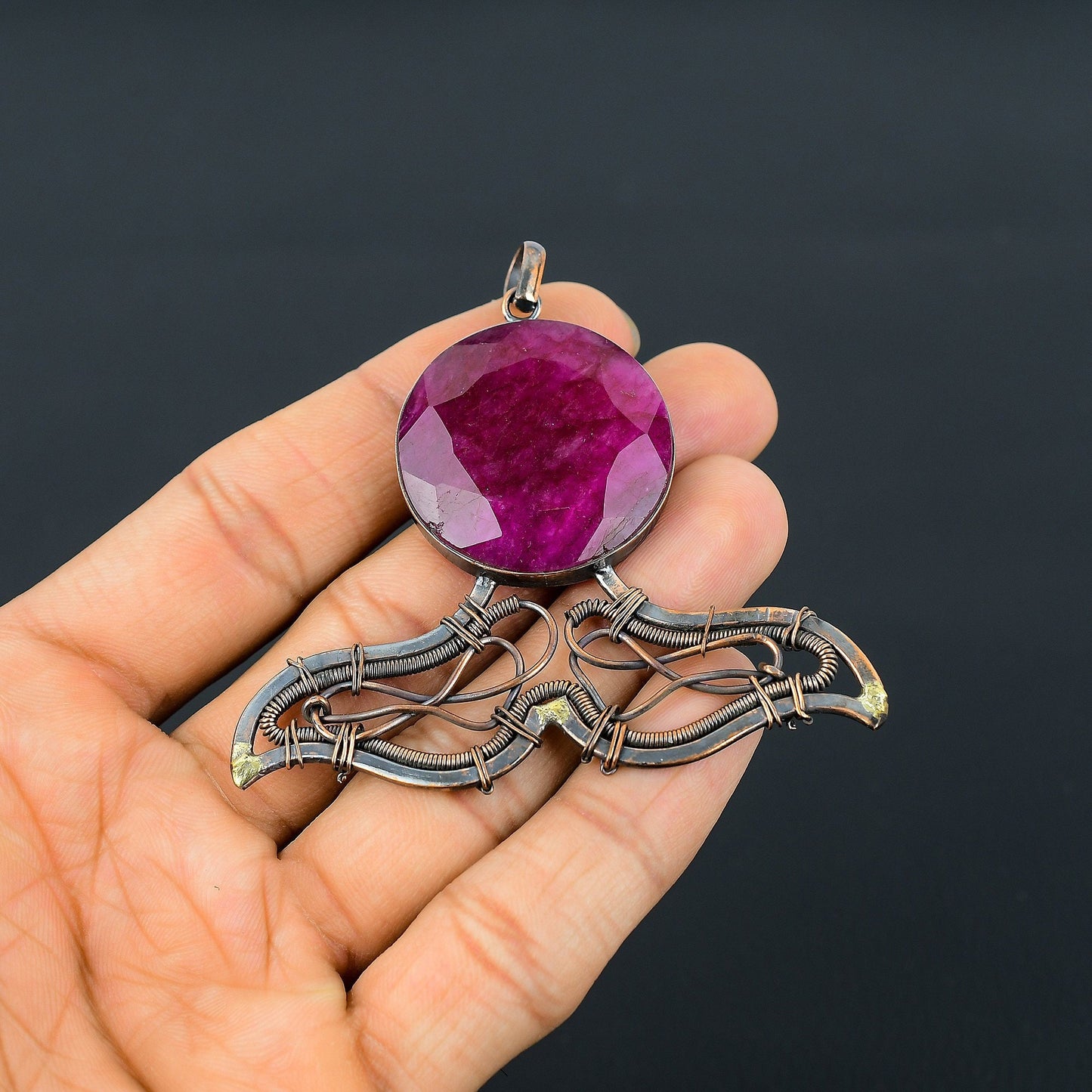 Red Ruby Gemstone Pendant