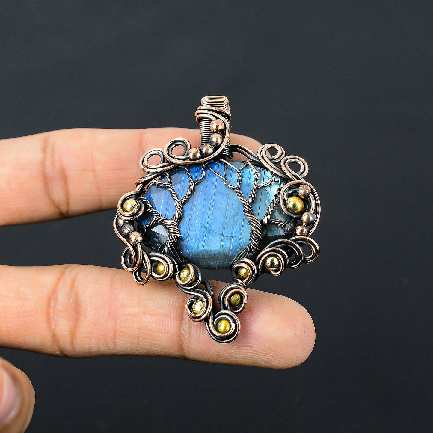 Blue Labradorite Gemstone Pendant
