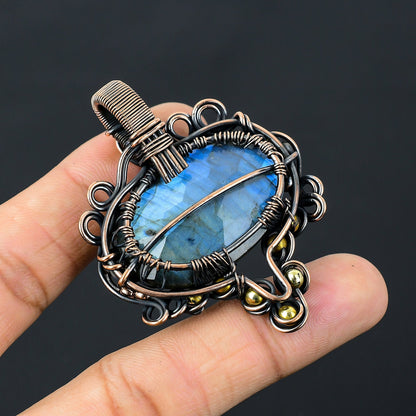 Blue Labradorite Gemstone Pendant