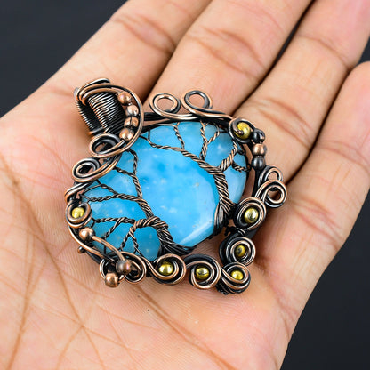 Blue Hemimorphite Gemstone Pendant