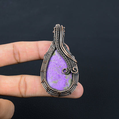 Purple Purpurite Gemstone Pendant