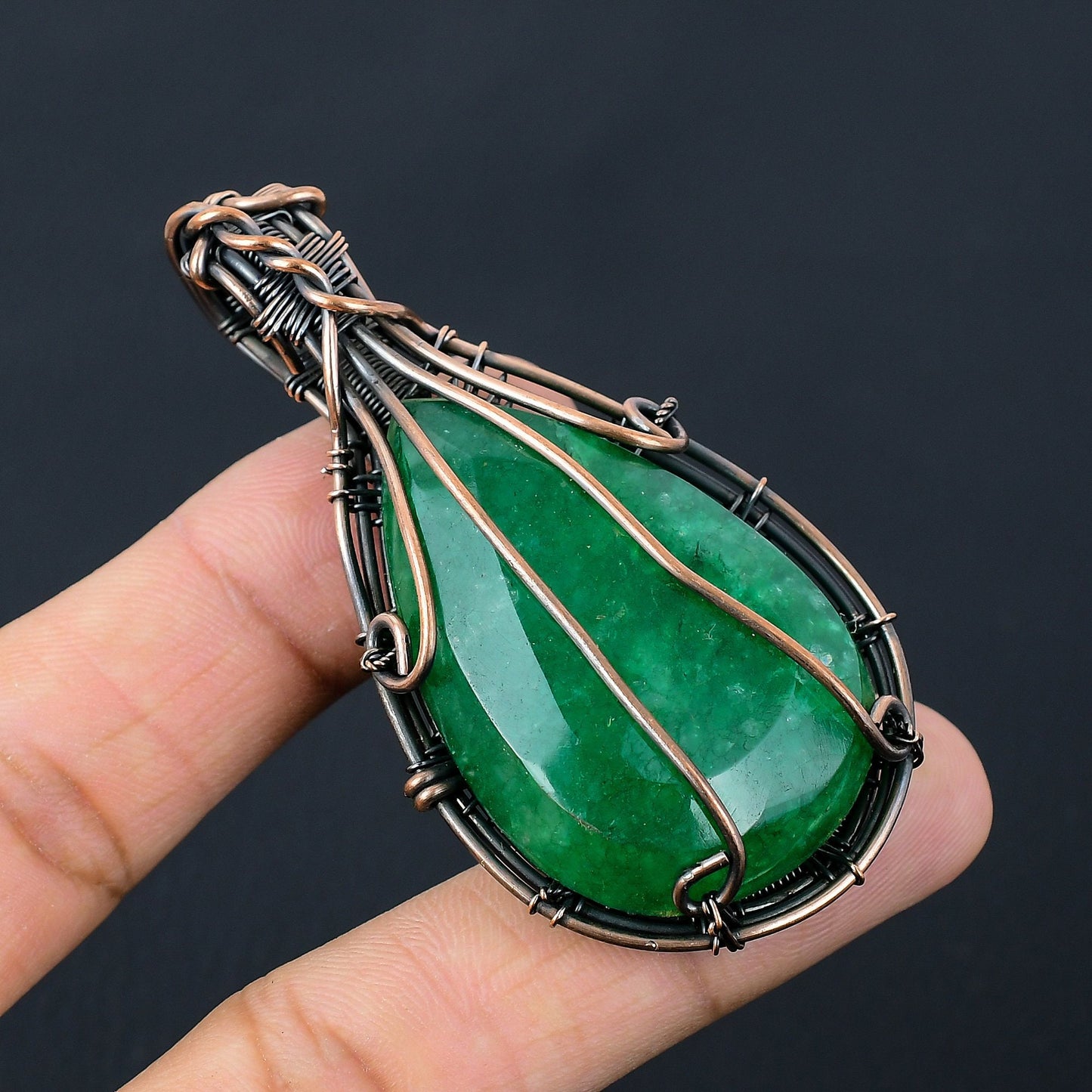 Green Zambian Emerald Gemstone Pendant