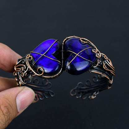 Blue Labradorite Gemstone Cuff
