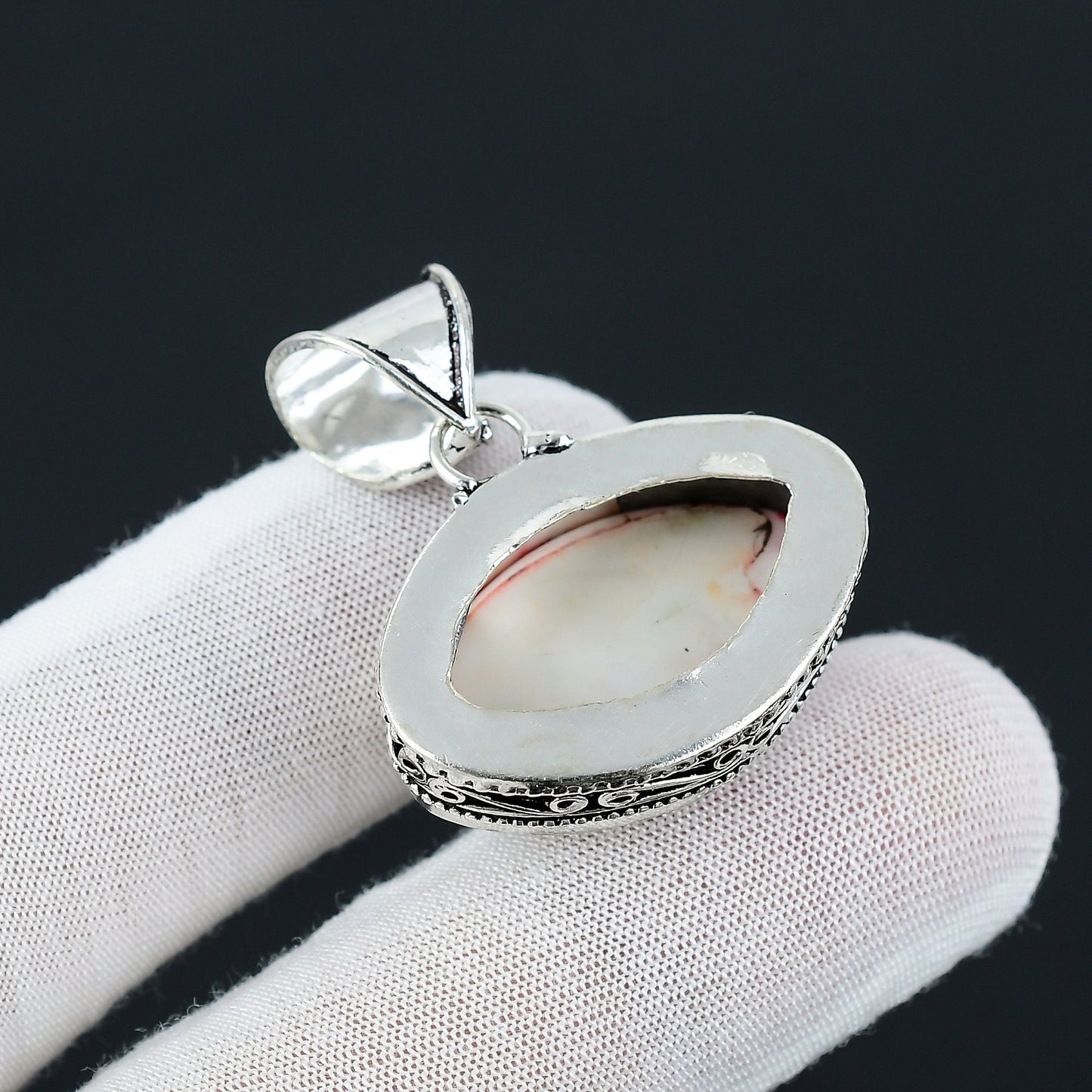 Dark Blue Human Eye Gemstone Pendant