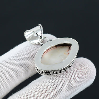 Dark Blue Human Eye Gemstone Pendant