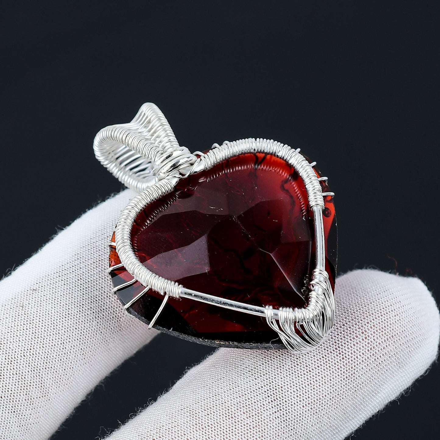Red Garnet Gemstone Pendant