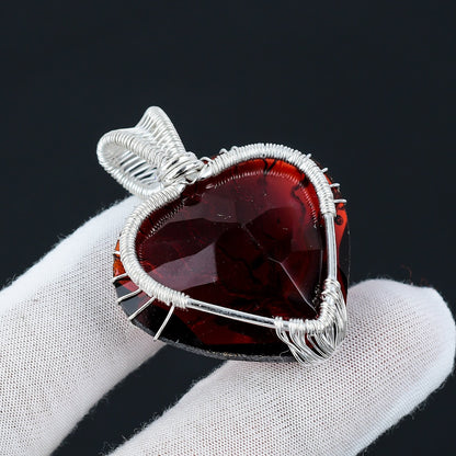 Red Garnet Gemstone Pendant