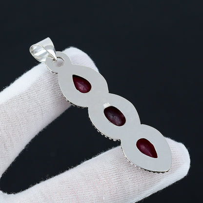 Red Ruby Gemstone Pendant