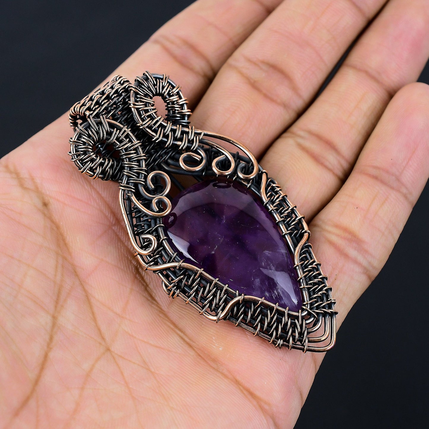 Purple Star Amethyst Gemstone Pendant
