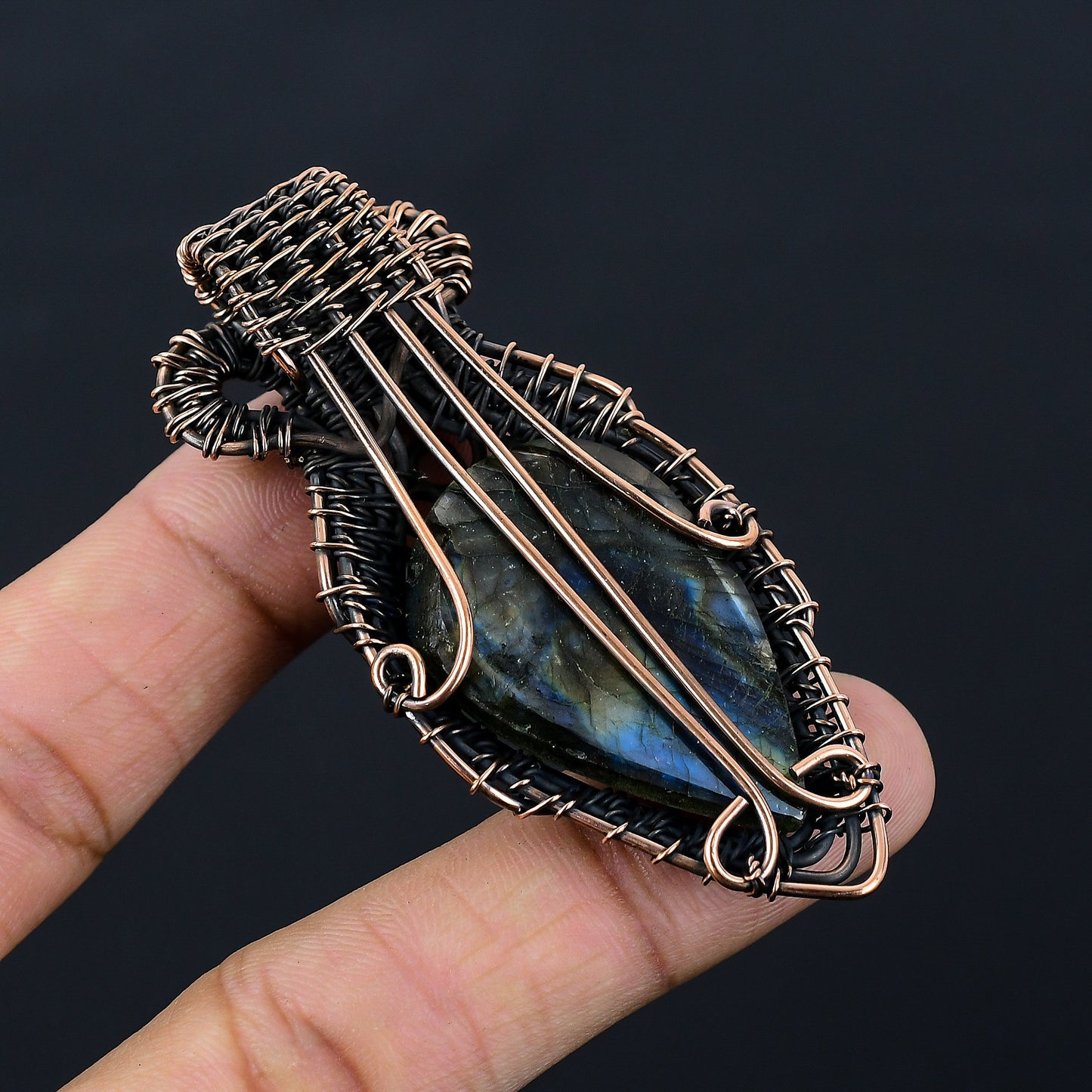Blue Labradorite Gemstone Pendant