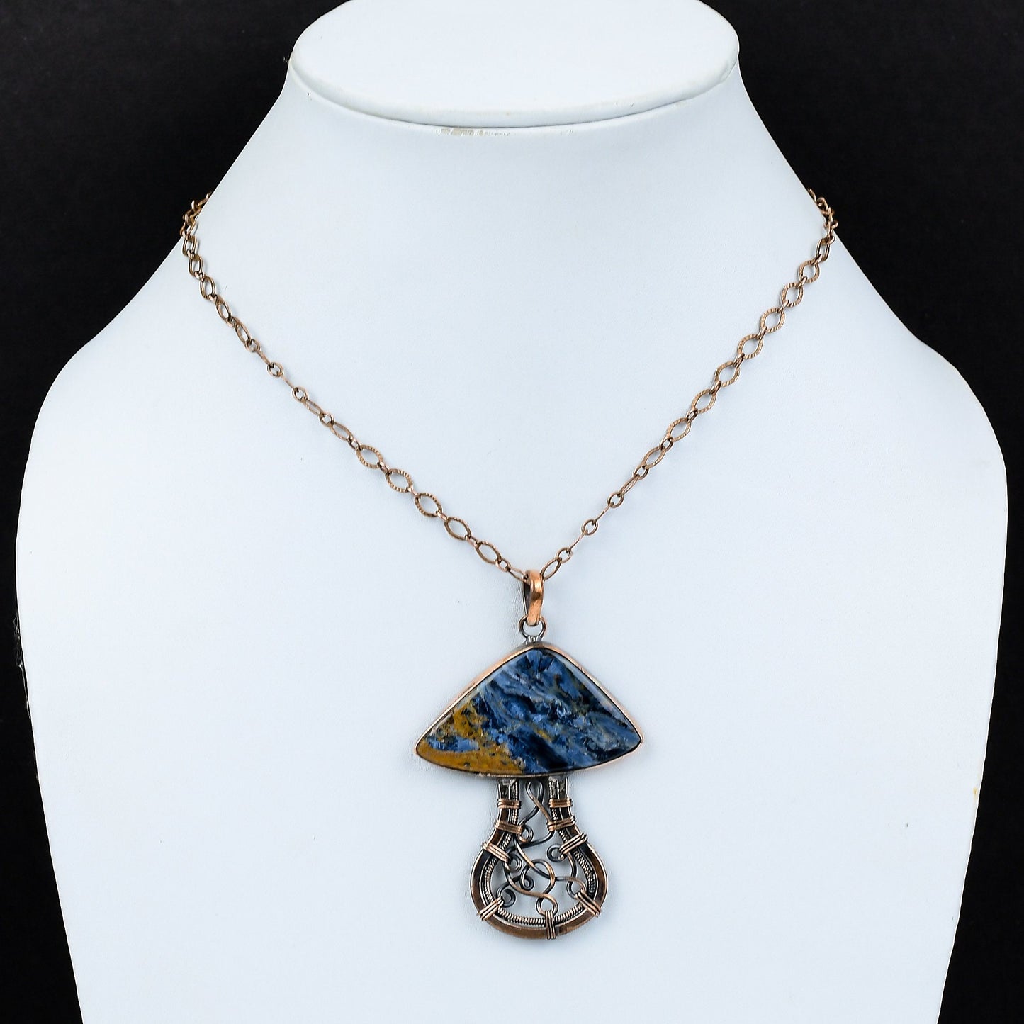 Blue-Brown Pietersite Gemstone Pendant