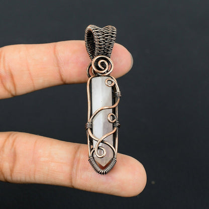 Pink Rose Quartz Gemstone Pendant