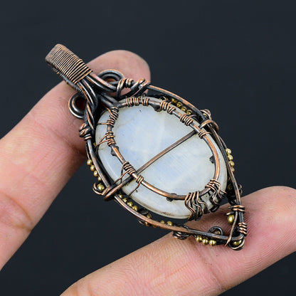 Copper Moonstone Gemstone Pendant